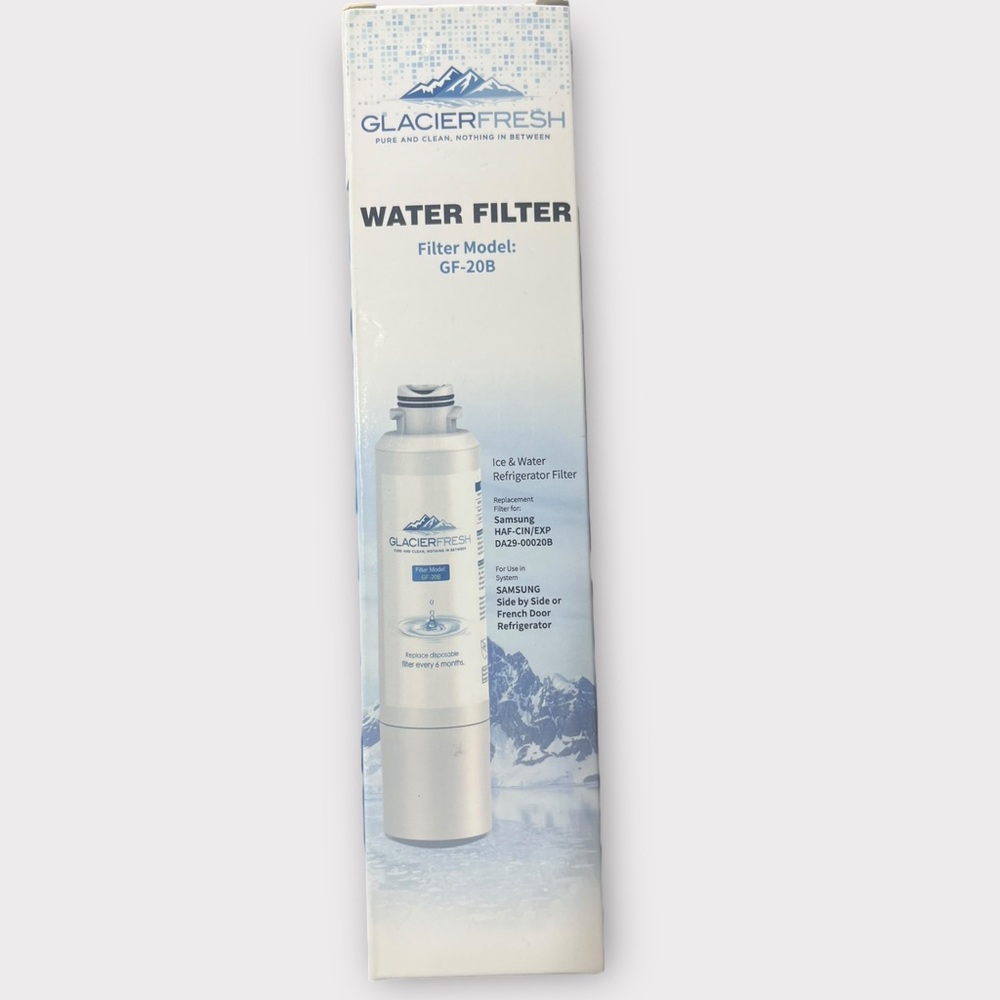New in box. Glacier Fresh Water Filter - Model: GF-20B